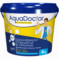 Хлор 3 в 1 для басейну AquaDoctor MC-T 4 кг (таблетки по 200 г) _ОПТ 