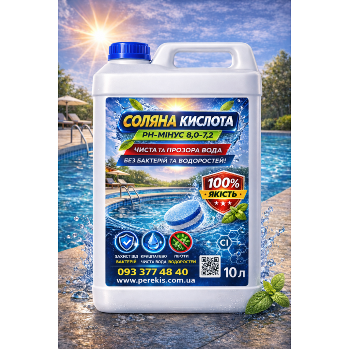 Соляна кислота 14% (розчин HCl) 10 л