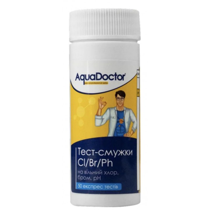 Тест-полоски для бассейна AquaDoctor Cl/pH, 10 шт.